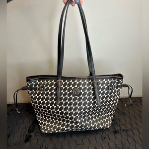 Spartina 449 Rhett Black & White Geometric Print Large Jetsetter Tote Bag